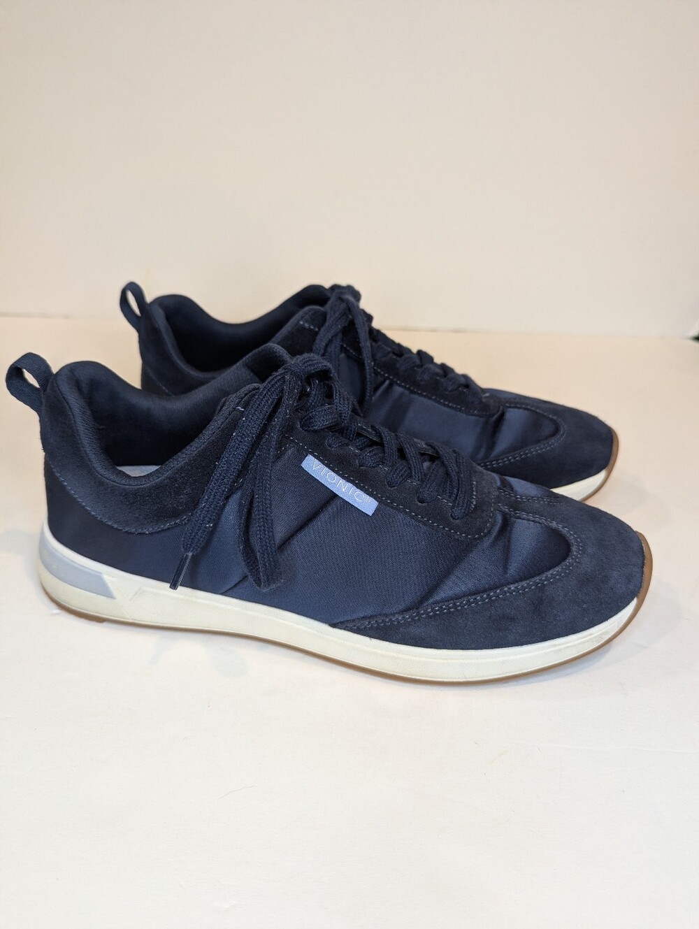 Vionic Breilyn Navy Blue Suede And Fabric Comfort Sneakers Women's Size 10